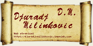 Đurađ Milinković vizit kartica